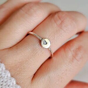 Sterling Silver Dainty Heart Ring, Love Ring, Anniversary Gift, Gift ideas